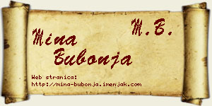 Mina Bubonja vizit kartica